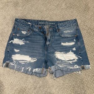 American Eagle Outfitters Ripped Blue Jean Shorts